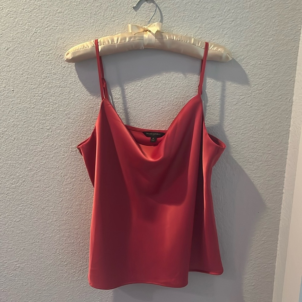 Banana Republic; Cowl neck satin tank